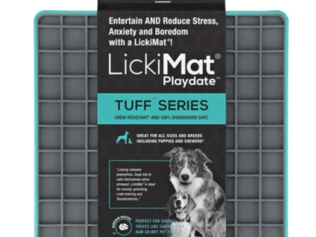 LickiMat Tuff Playdate Slow Feeder for Dogs (Turquoise) For Discount