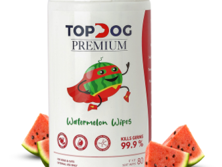 TopDog Premium Watermelon Sanitizing Wipes for Dogs and Cats on Sale