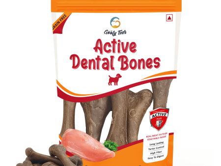 Goofy Tails Turkey and Parsley Active Dental Bone Dog Treats on Sale