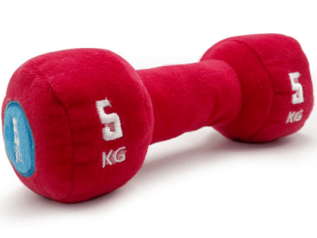 Goofy Tails Gym Series Dumbbell Plush Toy for Dogs (Red) Sale