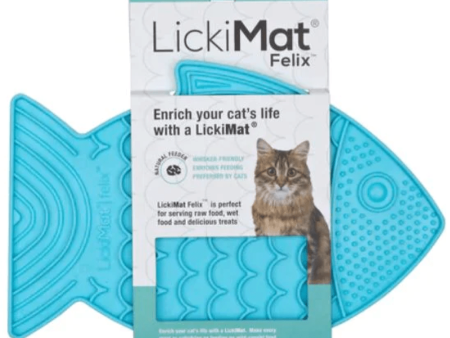 LickiMat Felix Slow Feeder for Cats (Turquoise) Online Hot Sale