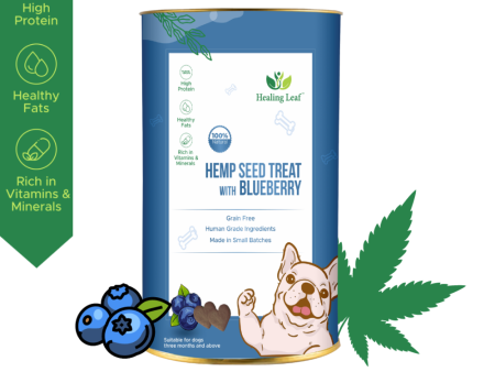 Healing Leaf Hemp Blueberry Dog Treats Fashion