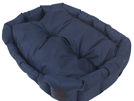 TopDog Premium Ribstock Pro Oval Lounger Bed (Navy) (Get a Toy Free) Supply