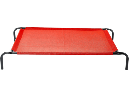 Fluffy s Pawsome Waterproof elevated Sides Camping Bed for Dogs (Red) For Sale