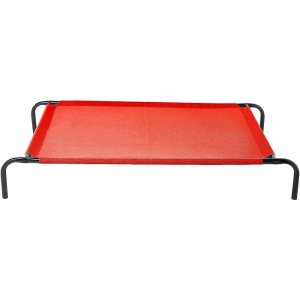 Fluffy s Pawsome Waterproof elevated Sides Camping Bed for Dogs (Red) For Sale