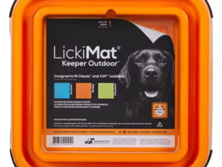 LickiMat Outdoor Keeper Slow Feeder for Dogs (Orange) Sale