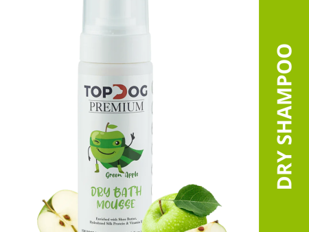 TopDog Premium Green Apple Dry Bath Shampoo Spray for Dogs and Cats Sale