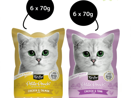 Kit Cat Chicken and Tuna and Chicken and Salmon Cat Wet Food Combo Discount