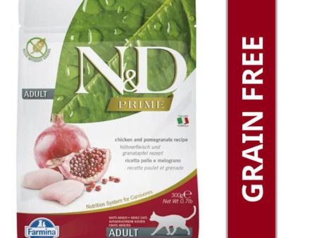 Farmina N&D Prime Chicken & Pomegranate Grain Free Adult Cat Dry Food (100g) Hot on Sale