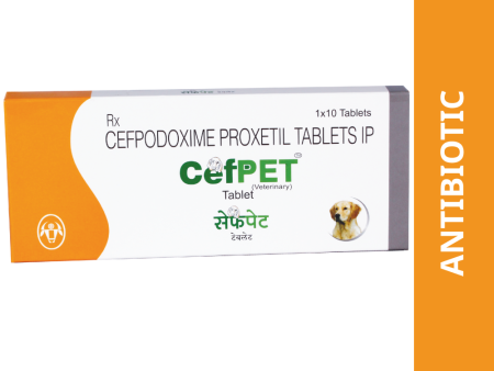 Intas Cefpet 100mg (Cefpodoxime Proxetil) Tablet for Dogs & Cats Discount