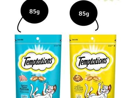 Temptations Tempting Tuna and Tasty Chicken Flavour Cat Treats Combo Cheap