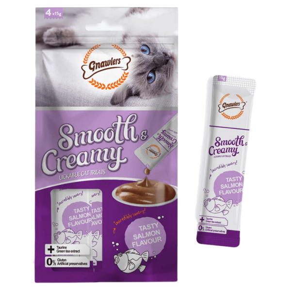 Gnawlers Salmon Flavour Creamy Cat Treats Online Sale