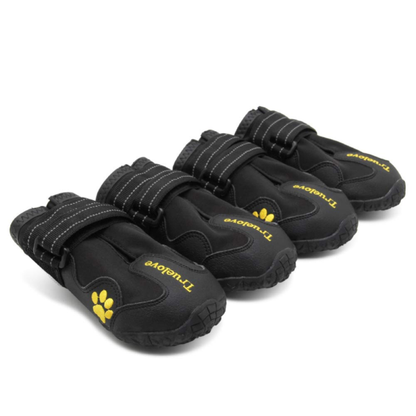 Truelove Waterproof Pet Boots for Dogs (Black, Set of 4) Supply