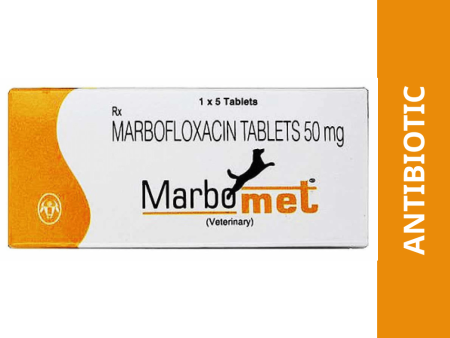 Intas Marbomet 50mg (Marbofloxacin) Tablets for Dogs & Cats Supply