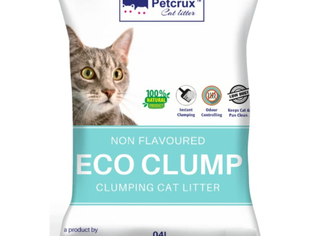 Petcrux Eco Clump Bentonite Unscented Cat Litter Supply