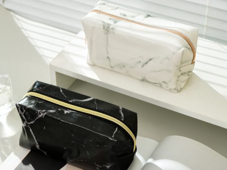 Wholesale Marble White PU Cosmetic Bag Hot on Sale