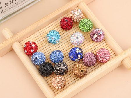 Wholesale10PCS Straight Hole Clay Drill Ball Beads DIY Hand Rhinestones Beads Discount