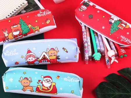 Wholesale Christmas Polyester Pencil Case Fashion