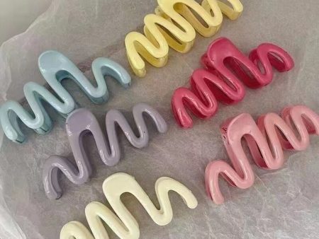 Wholesale Dopamine Wavy Line Hair Clips Hot on Sale