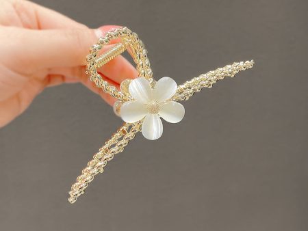 Wholesale Clip Headdress Opal Flower Shark Alloy Clip Hairpin on Sale