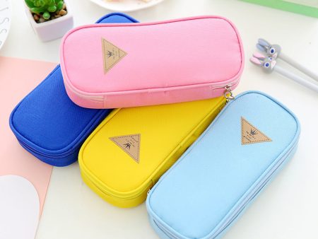 Wholesale Simple Large Capacity Canvas Pencil Case Online Sale