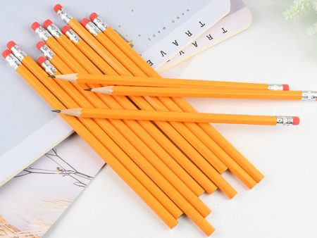 Wholesale 10PCS Wooden HB Pencil with Eraser Tip For Cheap