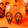 Wholesale 2023 Halloween Irregular Creative Multicolor Horror Acrylic Earrings on Sale