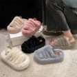 Wholesale 7CM thick-soled heel elastic band plush women to wear at home and outside.slippers Supply