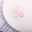 Wholesale 10PCS  Small Flower Large Wreath Vertical Hole Through Hole Acrylic Beads Cheap