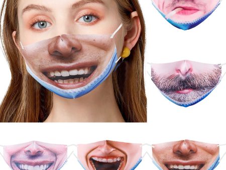 Wholesale Simulated Human Face Halloween  Polyester cotton Mask Online Sale