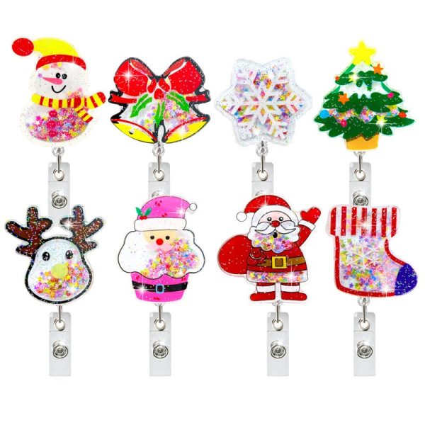 Wholesale Christmas Collection Retractable Badge Scroll Keychain For Cheap