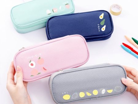 Wholesale New Fruit Multifunctional Large Capacity Oxford Cloth Pencil Case Online Hot Sale