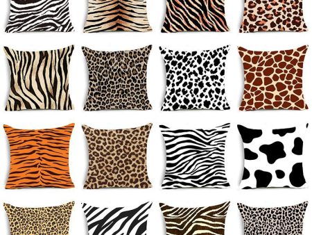 Wholesale Leopard Patterned Cow Patterned Zebra Patterned Short Plush Pillowcases Online Sale