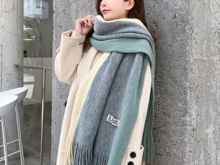 Wholesale Acrylic Two-color Paneled Scarf Discount