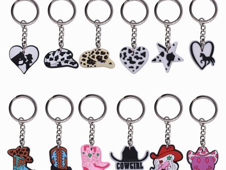 Wholesale 20pcs pack Cowgirl PVC Soft Cartoon Keychain on Sale