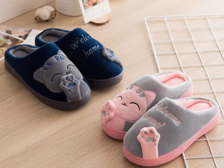 Wholesale Cotton Slippers with Cute Cartoon Plus Velvet Non-slip Fur Slippers Online now