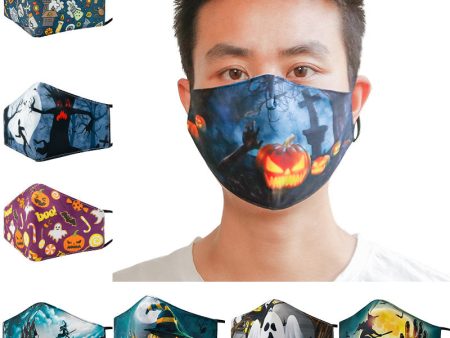 Wholesale Halloween 3D Warm Three-Layer Washable Dustproof Cotton Mask Cheap