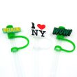 Wholesale 10PCS BOO Creative Logo Silicone Straw Tube Cap Straw Decoration Online