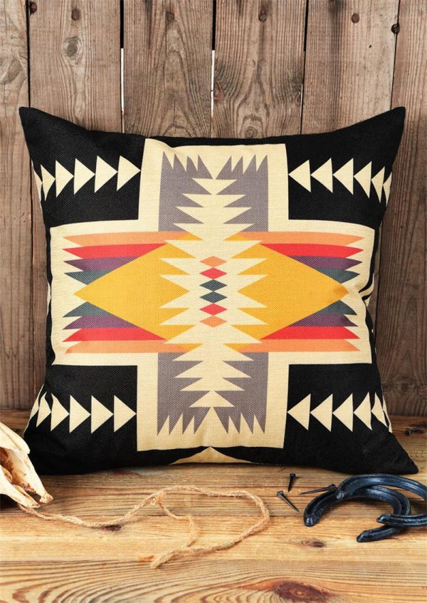 Wholesale Aztec Printed Ethnic Style Linen Pillowcases Discount