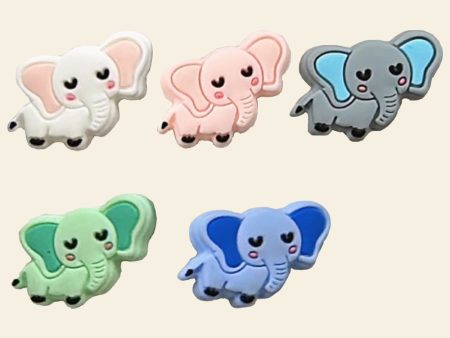 Wholesale 10pcs Cartoon Cute Elephant Silicone Focal Beads Sale