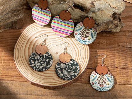 Wholesale Boho Lightweight Wooden Round Earrings Online now