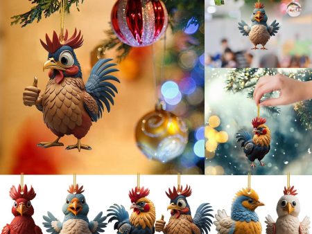 Wholesale Christmas Creative Animal Chicken Christmas Tree Acrylic  Decorations Online now