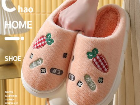 Wholesale Home Warm Non-slip Thick-soled Cotton Slippers Online