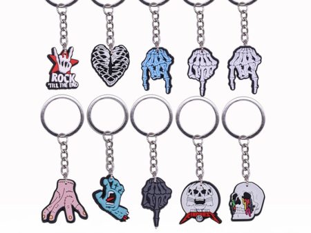 Wholesale 10pcs pack Cartoon Horror Gesture PVC Keychain Online Sale