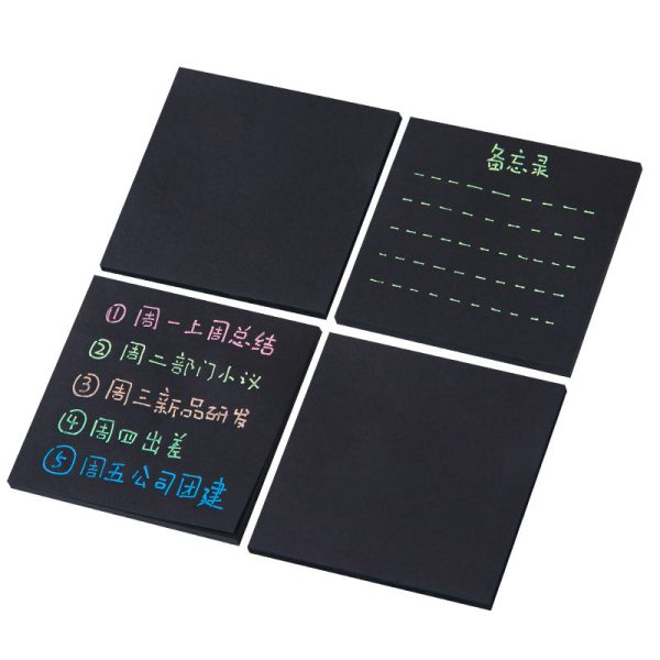 Wholesale Black Sticky Note Paper Hot on Sale