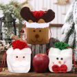 Wholesale 10pcs Christmas Apple Bag Flannel Drawstring Bag Discount