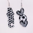 Wholesale Football Acrylic Earrings Heart U Shape Leopard Print Earrings Online Sale