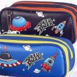 Wholesale Large Capacity Cartoon Dinosaur Canvas Pen Case Fashion