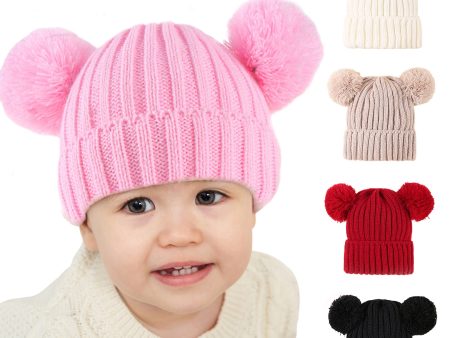 Wholesale Children s Plain Knitted Acrylic Hats on Sale