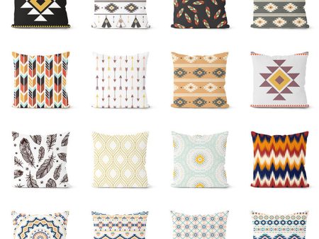 Wholesale Aztec Abstract Geometric Ethnic Style Polyester Pillowcase Sale